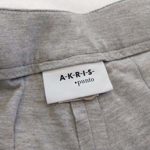 Akris Mara Slim Leg Stretch Jersey Pants Size 6 New Charcoal Gray Tapered Leg - Picture 10 of 11